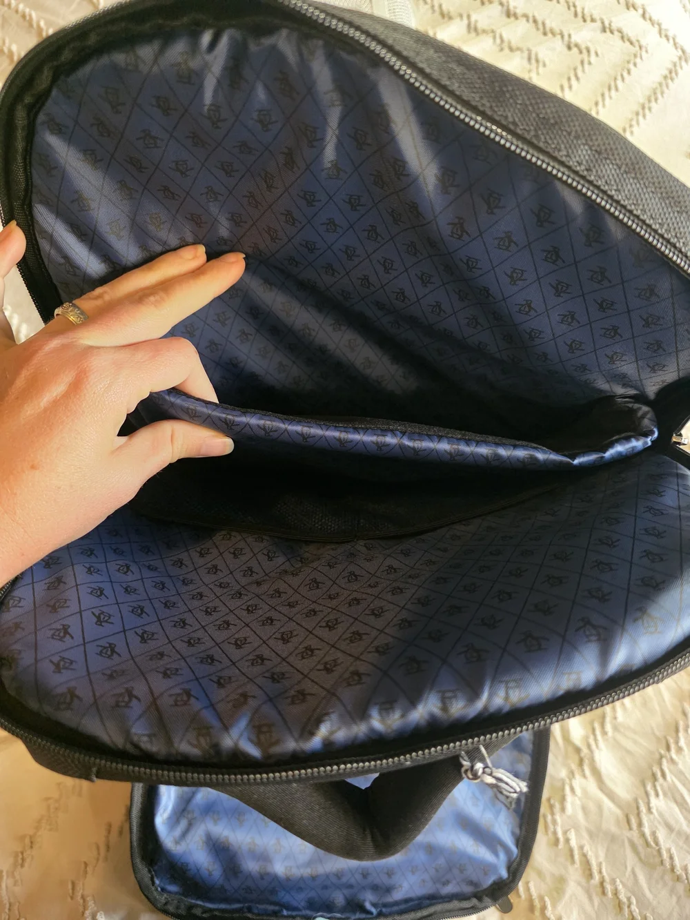 NWT Original Penguin Black Men's Backpack And Travel Bag